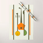 Mid-Century Modern Art Musical Strings Wrapping Paper Gallery Image 1