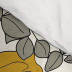 Colorful Thoughts Minimal Line Art Woman with Flowers II Comforter Gallery Image 4