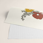 Colorful Thoughts Minimal Line Art Woman with Flowers II Wrapping Paper Gallery Image 2