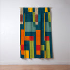 Modern Colorful Geometric Original Artwork Window Curtain Gallery Image 3