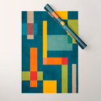 Modern Colorful Geometric Original Artwork Wrapping Paper Gallery Image 1