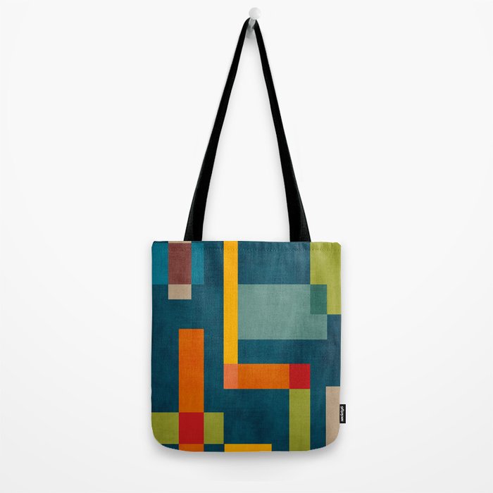 Modern Colorful Geometric Original Artwork Tote Bag Gallery Image 2