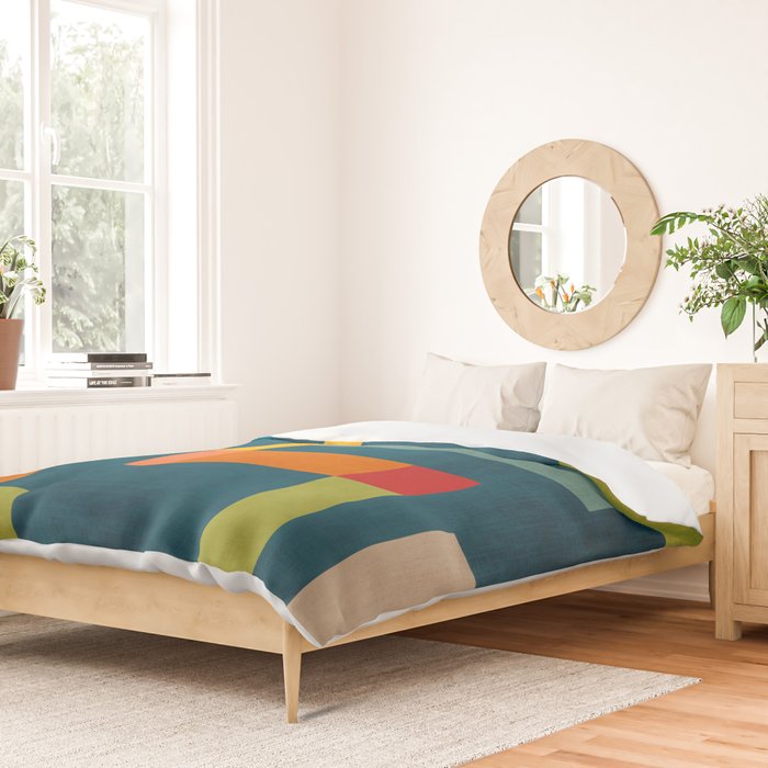 Modern Colorful Geometric Original Artwork Duvet Cover Gallery Image 2