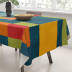 Modern Colorful Geometric Original Artwork Tablecloth Gallery Image 3