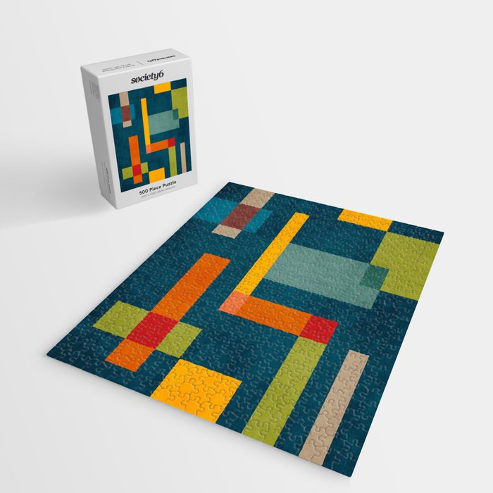 Modern Colorful Geometric Original Artwork Jigsaw Puzzle Gallery Image 2