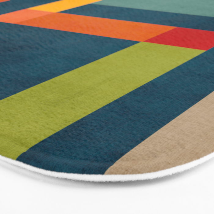 Modern Colorful Geometric Original Artwork Bath Mat Gallery Image 3