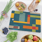 Modern Colorful Geometric Original Artwork Cutting Board Gallery Image 2