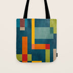 Modern Colorful Geometric Original Artwork Tote Bag Gallery Image 1