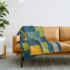Modern Colorful Geometric Original Artwork Throw Blanket Gallery Image 1