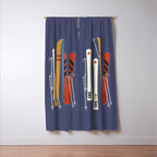 Retro Colorful Skis Window Curtain Gallery Image 3
