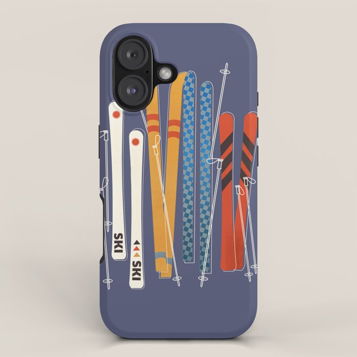 Retro Colorful Skis iPhone Case Gallery Image 1