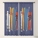 Retro Colorful Skis Window Curtain Gallery Image 5