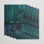 Vincent Van Gogh Trees & Underwood Teal Green Wrapping Paper Gallery Image 3