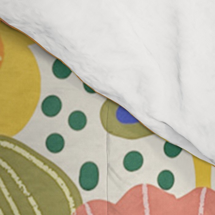 Dalia Floral Orange Pattern Comforter Gallery Image 4