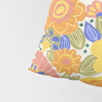 Dalia Floral Orange Pattern Pillow Sham Gallery Image 4