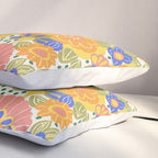 Dalia Floral Orange Pattern Pillow Sham Gallery Image 3