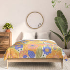 Dalia Floral Orange Pattern Comforter Gallery Image 3