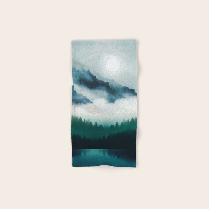Midnight Moon Reflection Bath Towel Gallery Image 1