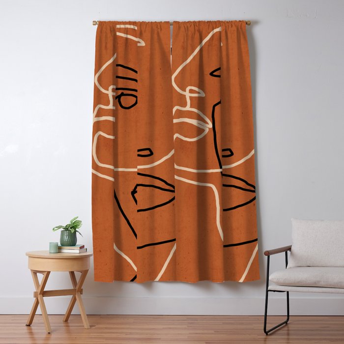 Abstract Face 6/3 Window Curtain Gallery Image 5