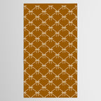 Bows & Ribbons Pattern XVII Burnt Ochre Tablecloth Gallery Image 2