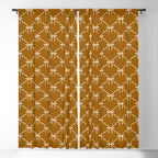 Bows & Ribbons Pattern XVII Burnt Ochre Window Curtain Gallery Image 5