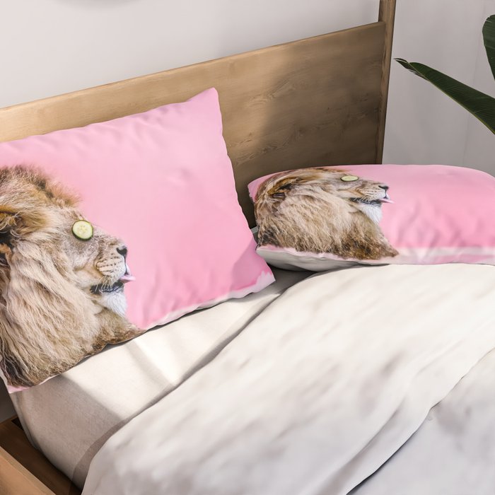 Lion in the Bathtub Pillow Sham Gallery Image 2