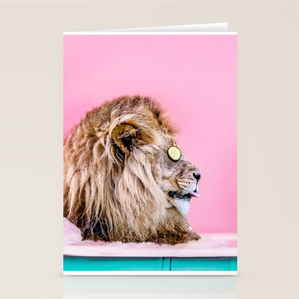 Lion in the Bathtub Stationery Card Gallery Image 2