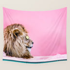 Lion in the Bathtub Wall Tapestry Gallery Image 4
