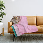 Lion in the Bathtub Throw Blanket Gallery Image 1