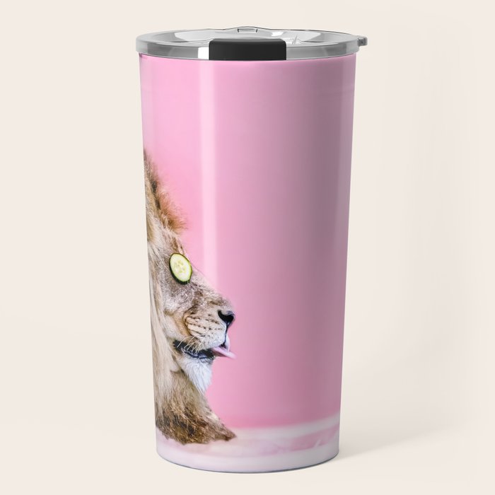 Lion in the Bathtub Travel Mug Gallery Image 1