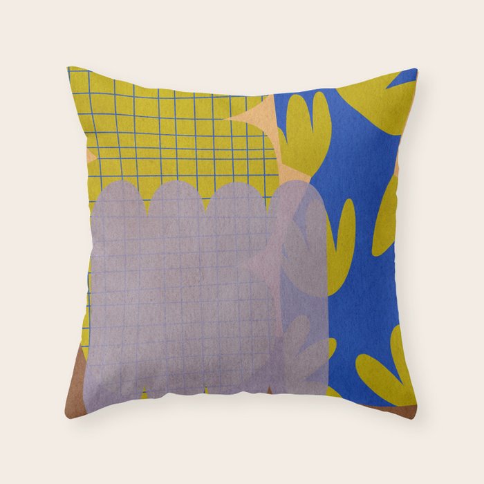 Abstract E007 Throw Pillow Gallery Image 1