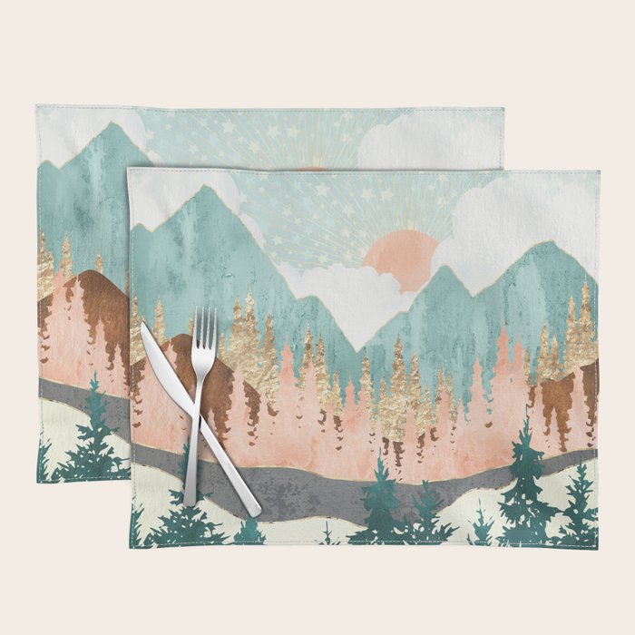 Winter Forest Vista Placemat Gallery Image 1