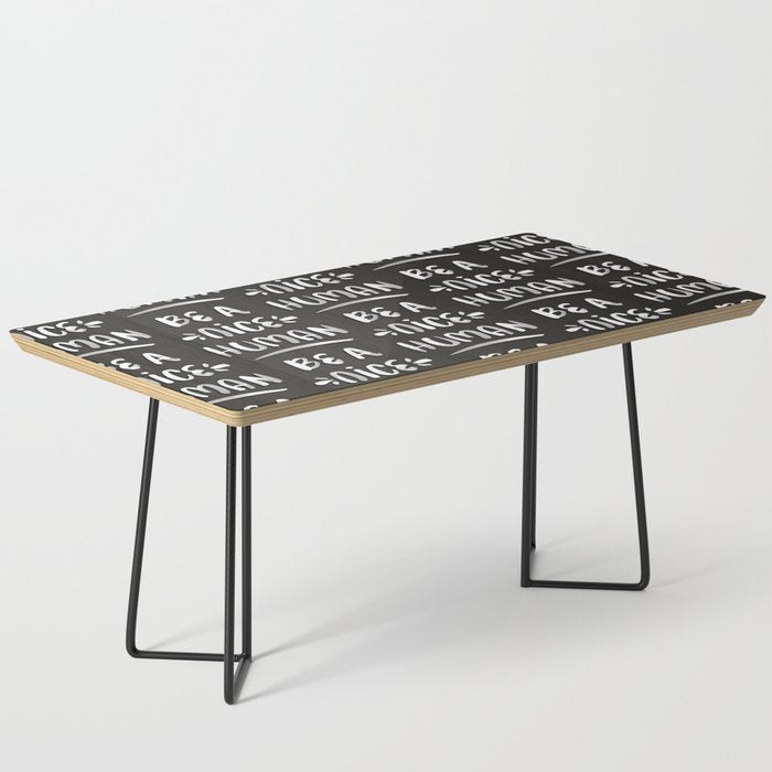 Be a Nice Human - White Type on Black Palette Coffee Table Gallery Image 1