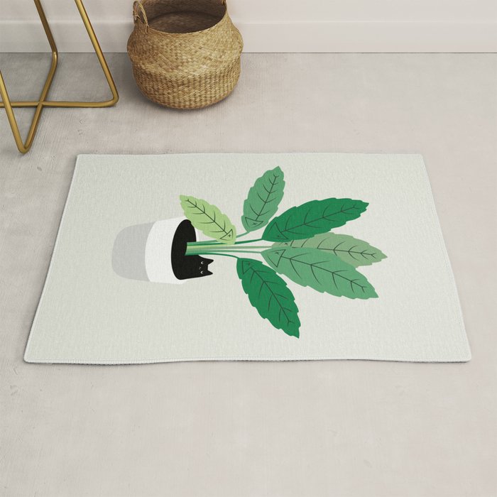 Cat and Plant 28: Something Fishy Rug Gallery Image 1