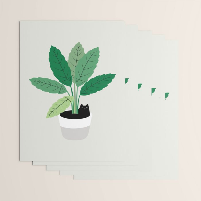 Cat and Plant 28: Something Fishy Wrapping Paper Gallery Image 3
