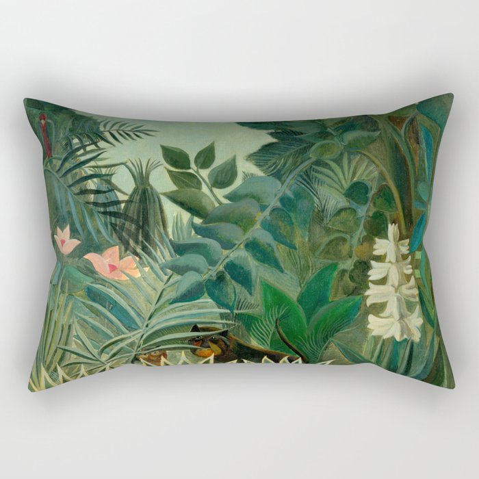 Henri Rousseau "The Equatorial Jungle" Rectangular Pillow Gallery Image 2