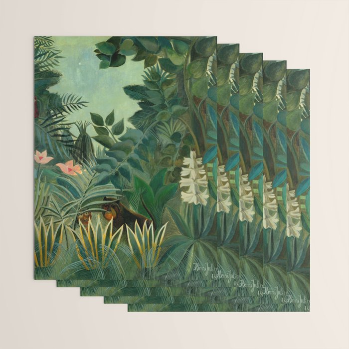 Henri Rousseau "The Equatorial Jungle" Wrapping Paper Gallery Image 3