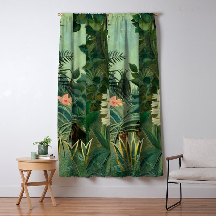 Henri Rousseau "The Equatorial Jungle" Window Curtain Gallery Image 1