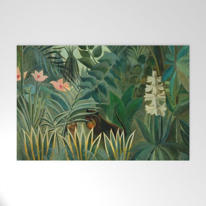 Henri Rousseau "The Equatorial Jungle" Welcome Mat Gallery Image 1