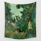 Henri Rousseau "The Equatorial Jungle" Wall Tapestry Gallery Image 4