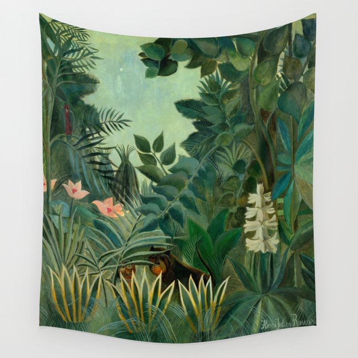 Henri Rousseau "The Equatorial Jungle" Wall Tapestry Gallery Image 4