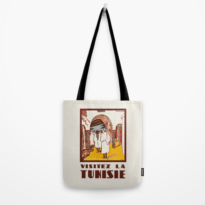 Tunisia Vintage travel poster, 1950s Tote Bag Gallery Image 2