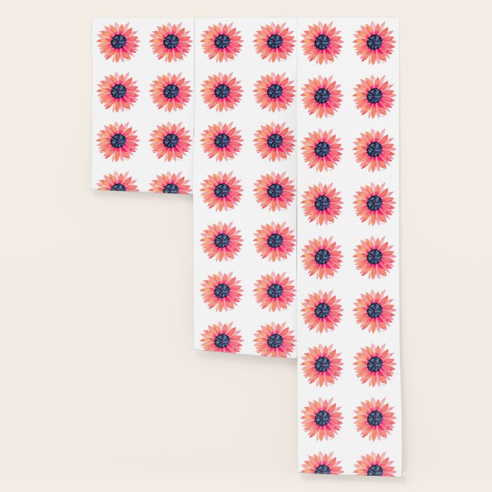 Single Sunflower â Pink & Indigo Wallpaper Gallery Image 3