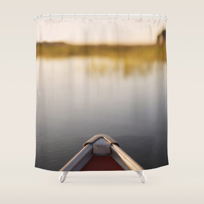 Sunrise Canoe #2 Shower Curtain Gallery Image 1