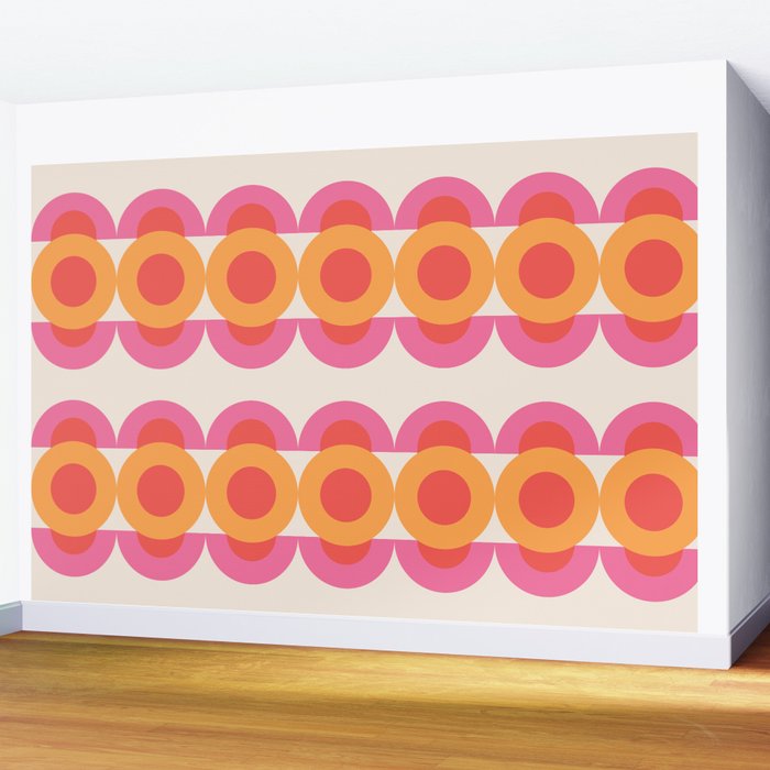 70's pattern no2 Wall Mural Gallery Image 2
