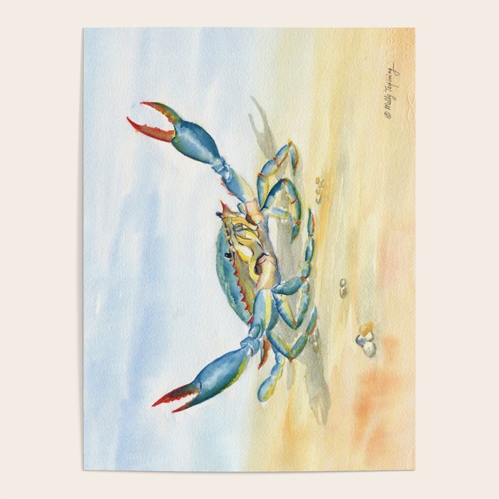 Colorful Blue Crab 2 Poster Gallery Image 4