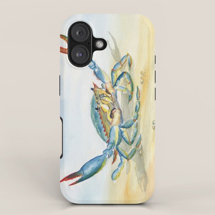 Colorful Blue Crab 2 iPhone Case Gallery Image 1