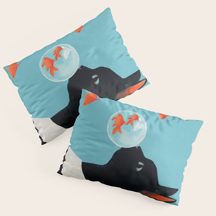 Cat and Goldfish Pillow Sham Gallery Image 1