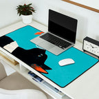 Cat and Goldfish Desk Mat Gallery Image 2