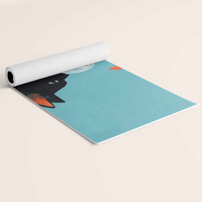 Cat and Goldfish Yoga Mat Gallery Image 2